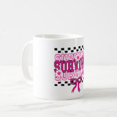 Cancer Survivor Breast Cancer Pink コーヒーマグカップ (正面左)