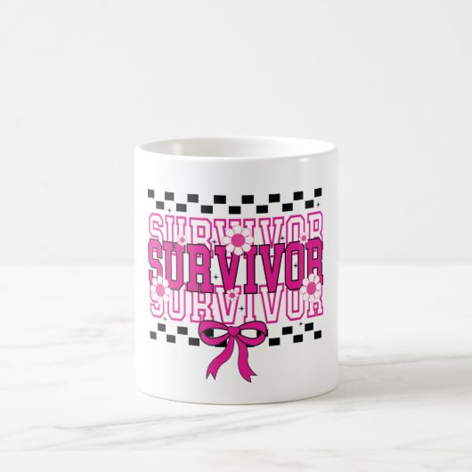 Cancer Survivor Breast Cancer Pink コーヒーマグカップ (中央)