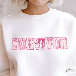 Cancer survivor, breast cancer support sweater スウェットシャツ