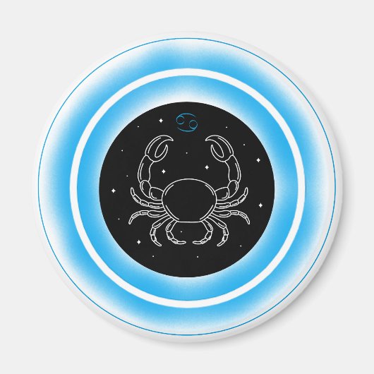 Cancer Symbol – Minimal Astrology Emblem マグネット (正面)