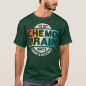 Cancer T Shirt Chemo Brain Retro Awareness Gift Tシャツ (正面)