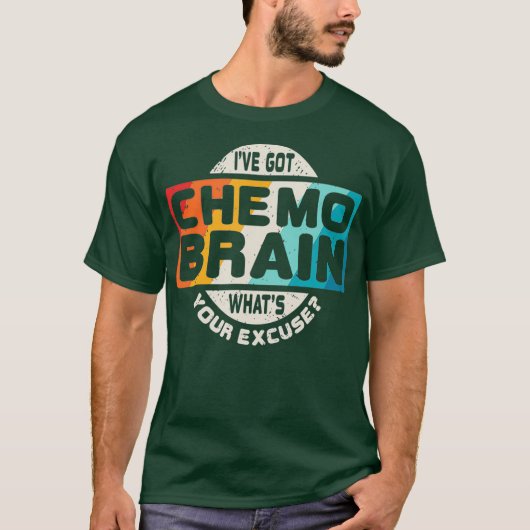 Cancer T Shirt Chemo Brain Retro Awareness Gift Tシャツ (正面)