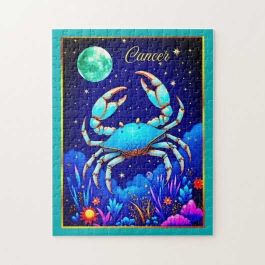 Cancer the Crab Zodiac Sign ジグソーパズル (縦)
