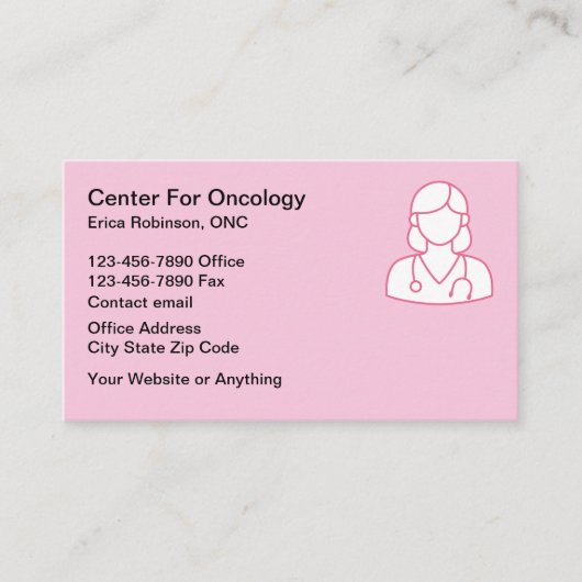 Cancer Theme Oncologist Business Cards 名刺 (正面)