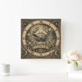 Cancer Vintage Zodiac Wall Clock スクエア壁時計 (ホーム)