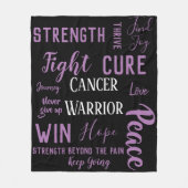Cancer Warrior大将毛布 フリースブランケット (正面)