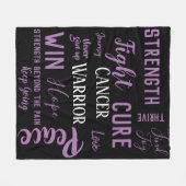 Cancer Warrior大将毛布 フリースブランケット (正面(横))