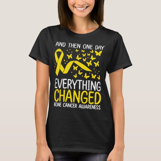 Cancer Warrior Ribbon Bone Cancer Awareness Tシャツ (正面)