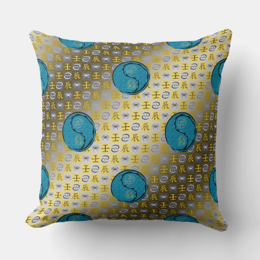 Cancer & Water Dragon クッション (正面)