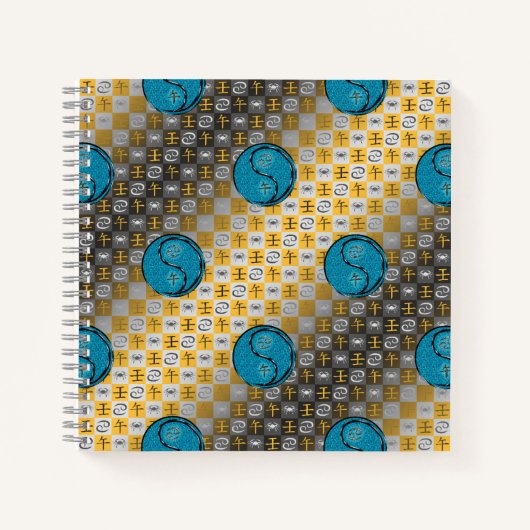 Cancer & Water Horse ノートブック (正面)