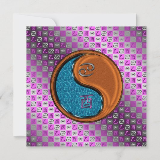 Cancer & Wood Rooster カード (正面)