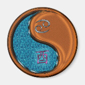 Cancer & Wood Rooster マグネット (正面)