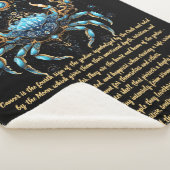 Cancer Zodiac Art シェルパブランケット (3/4)