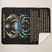 Cancer Zodiac Art シェルパブランケット (正面(横))