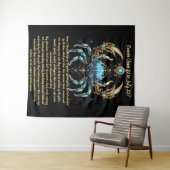 Cancer Zodiac Art タペストリー (インサイチュ(横))