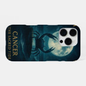 Cancer Zodiac Art – Moonlit Crab and Ocean iPhoneケース (裏面横)
