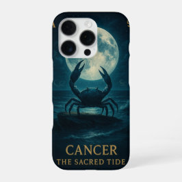 Cancer Zodiac Art – Moonlit Crab and Ocean iPhone 16 Proケース