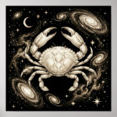 Cancer Zodiac Celestial Astrology ポスター (正面)
