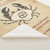 Cancer Zodiac Design with Intuitive Affirmations シェルパブランケット (3/4)