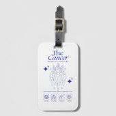 Cancer Zodiac Emotional Astrology Line Art ラゲッジタグ (正面縦)