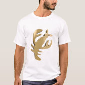 Cancer Zodiac Gold Symbol Astrology Gift for Cance Tシャツ (正面)