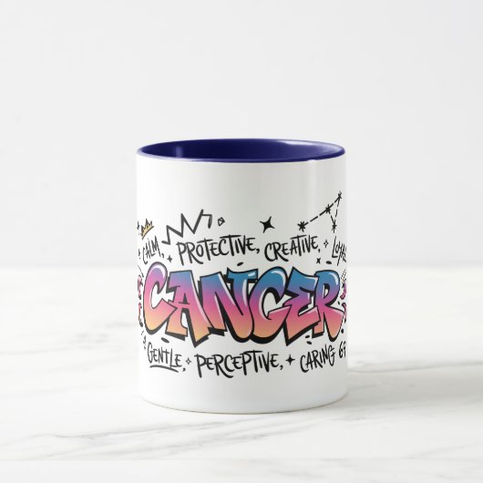 Cancer Zodiac Graffiti  マグカップ (中央)