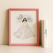 Cancer Zodiac Illustration – Hand Drawn ポスター