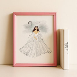 Cancer Zodiac Illustration – Hand Drawn ポスター