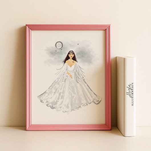 Cancer Zodiac Illustration – Hand Drawn ポスター