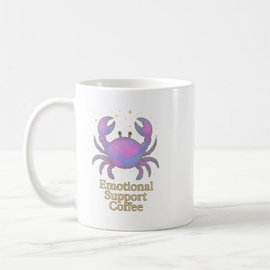 Cancer Zodiac Mug – Emotional Support Coffee mug コーヒーマグカップ (左)