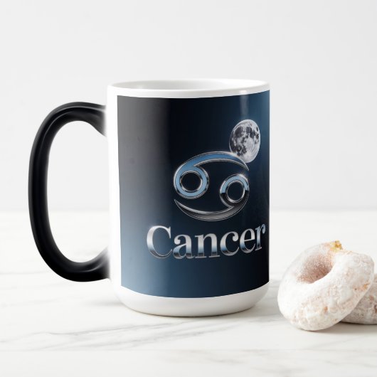 Cancer Zodiac Sign Glyph Moon Morphing Mug モーフィングマグカップ (ドーナツ)