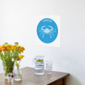 Cancer, Zodiac Sign, Horoscope, Astrology 箔ポスター (レイダウン (キッチン))