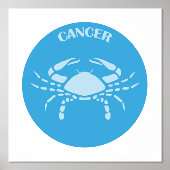 Cancer, Zodiac Sign, Horoscope, Astrology 箔ポスター (正面)