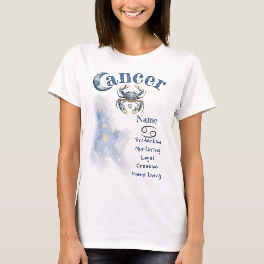 Cancer Zodiac Sign T-shirt *1 Tシャツ (正面)