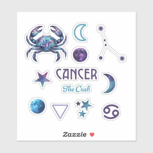 Cancer Zodiac Sticker Collection シール (シート)