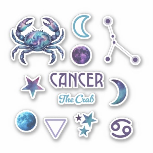 Cancer Zodiac Sticker Collection シール (正面)