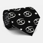 Cancer Zodiac Symbol Black and White ネクタイ (ロール)