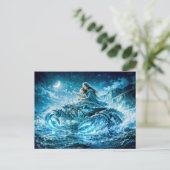 Cancer Zodiac with Mother and Child Reaching for t ポストカード (スタンド正面)