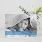 Cancerian the Crab Photo Birth Announcement Card 案内状 (スタンド正面)