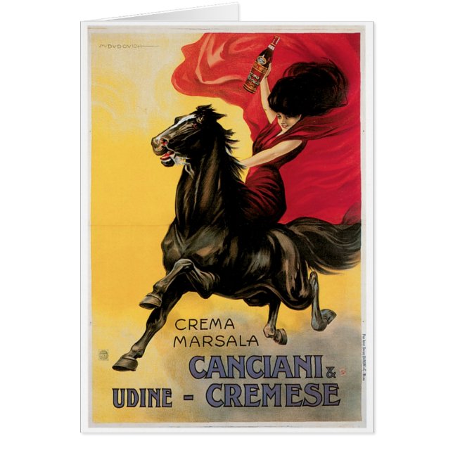 Canciani及びCremeseのヴィンテージのワインの広告の芸術 (正面)