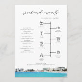 CANCUNメキシコの宛先ウェルカムレターのタイムライン メニュー (裏面)