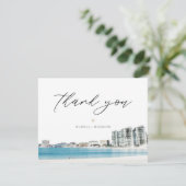 CANCUNメキシコビーチ結婚式写真サンキューカード 招待状 (スタンド正面)