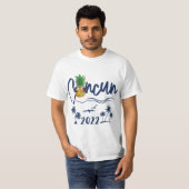 Cancun 2022 Mexico Pineapple Sunglasses Vacation Tシャツ (正面フル)