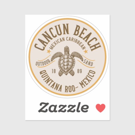 Cancun Beach Mexico | Paradise Beach シール (シート)