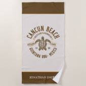 Cancun Beach Mexico | Paradise Mexican Beach ビーチタオル (正面)