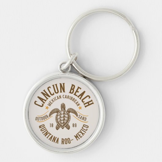 Cancun Beach Mexico | Paradise Mexican Caribbean キーホルダー (正面)