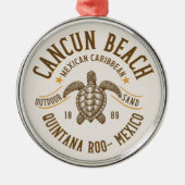 Cancun Beach Mexico | Paradise Mexican Caribbean メタルオーナメント (正面)