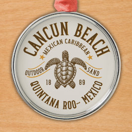 Cancun Beach Mexico | Paradise Mexican Caribbean メタルオーナメント