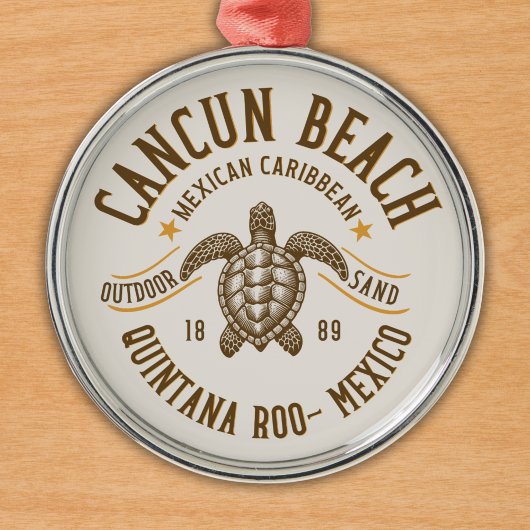 Cancun Beach Mexico | Paradise Mexican Caribbean メタルオーナメント