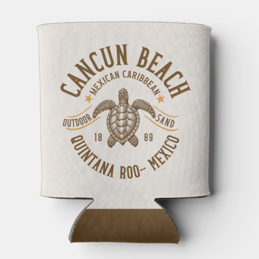 Cancun Beach Mexico | Paradise Mexican Caribbean 缶クーラー (裏面)